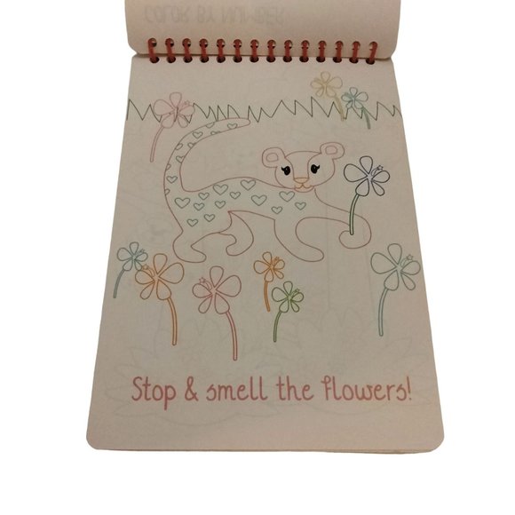 Pink Flamingo Spiral Notebook Reach for the Sky Stickers Doodle and Blank Pages - Picture 7 of 9